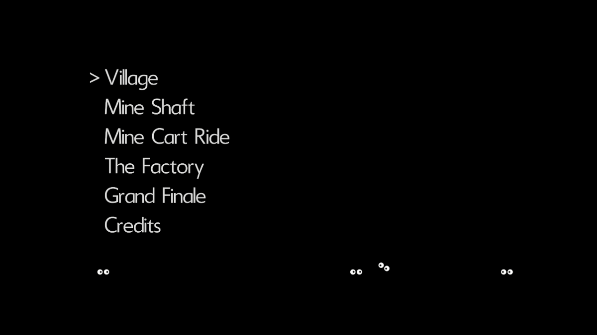 Dark (Xbox 360) screenshot: Scene selection menu.