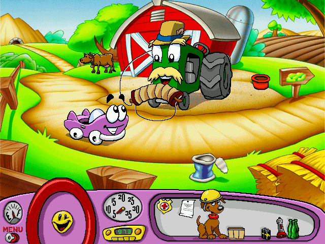 Putt-Putt Enters the Race (Windows) screenshot: Going to the farm