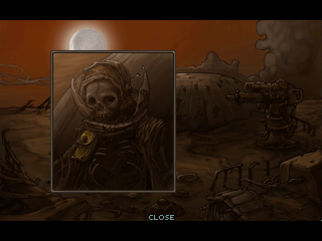 Primordia (Windows) screenshot: That’s a strange looking deactivated robot, or is it?