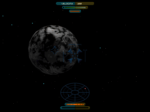 Privateer 2: The Darkening (DOS) screenshot: Flying in space