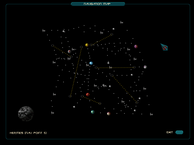 Privateer 2: The Darkening (DOS) screenshot: Navigation Map