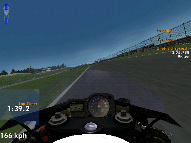 GP 500 (Windows) screenshot: Cockpit alternative view