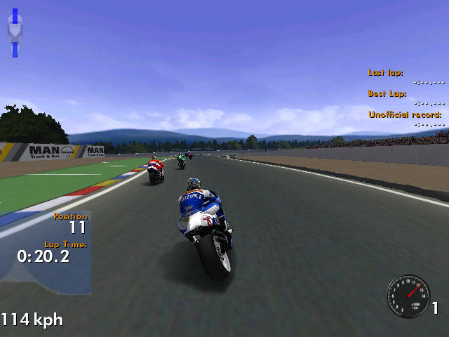 GP 500 (Windows) screenshot: Standard race view