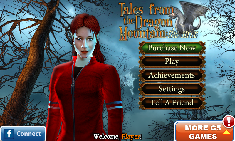Tales from the Dragon Mountain: The Strix (Android) screenshot: Main menu