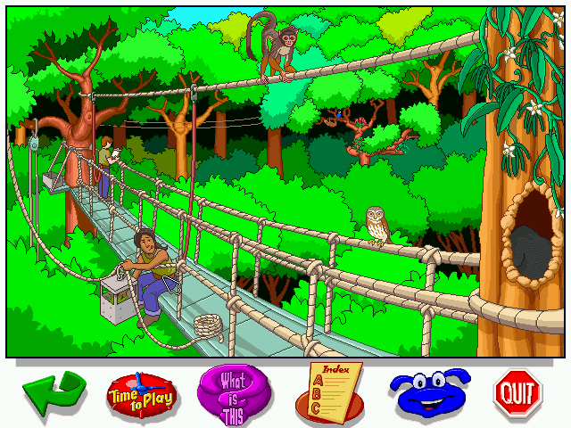 Let's Explore the Jungle (Windows) screenshot: You can find a few people in the jungle as well.