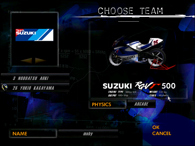 GP 500 (Windows) screenshot: Driver choice