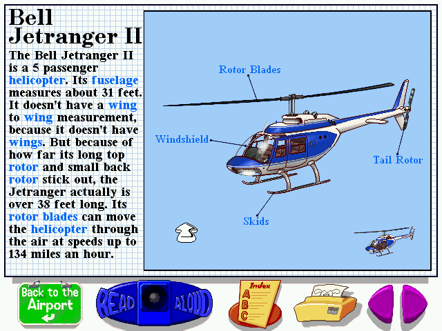 Let's Explore The Airport (Windows) screenshot: An interesting scheme of a helicopter.
