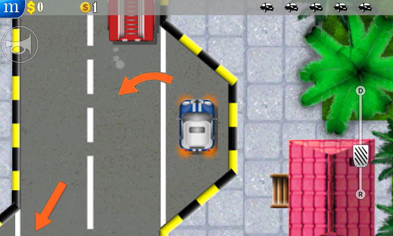 Parking Mania (Android) screenshot: Crossing the street