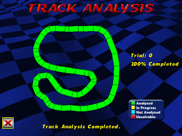 SODA Off-Road Racing (Windows) screenshot: Track analysis