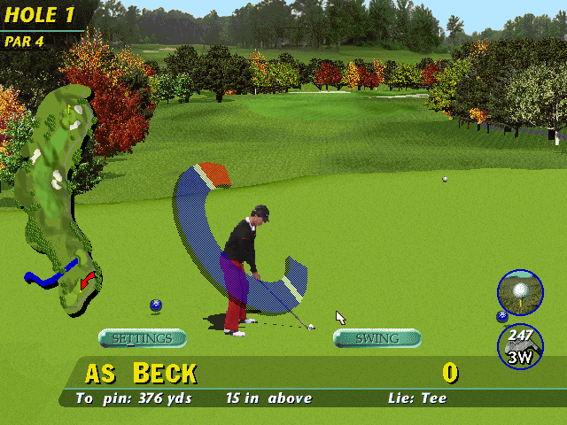 PGA Tour 96 (DOS) screenshot: Game start up