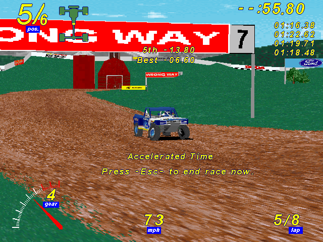 SODA Off-Road Racing (Windows) screenshot: Accelerated mode