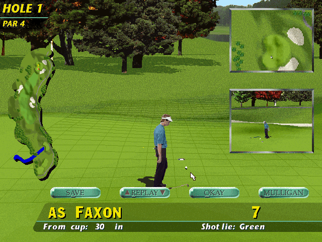 PGA Tour 96 (DOS) screenshot: Disappointment - different for each golfer