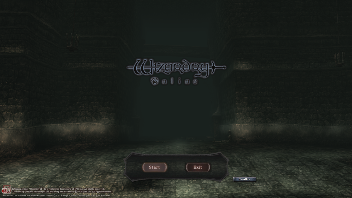 Wizardry Online (Windows) screenshot: Title screen.