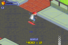 Backyard Skateboarding (Game Boy Advance) screenshot: Kickflip