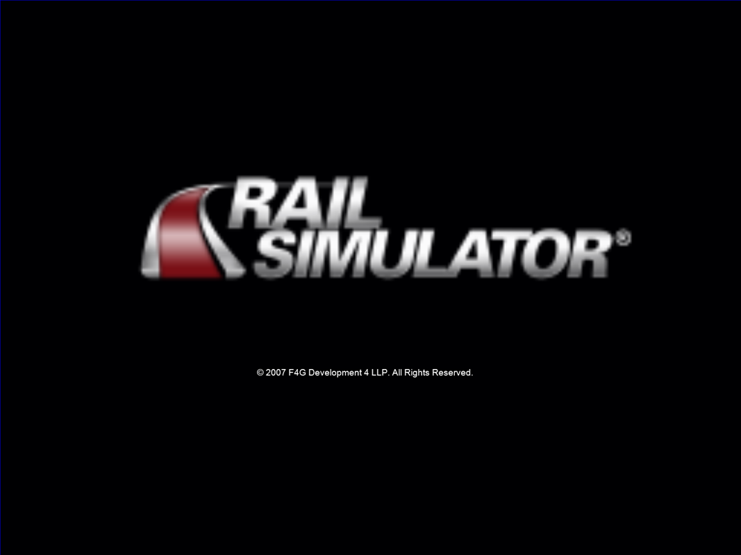 Rail Simulator (Windows) screenshot: After the 10s timer runs out, we get the title splash screen.