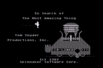 In Search of the Most Amazing Thing (Atari 8-bit) screenshot: Title Screen