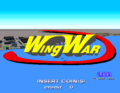 Wing War (Arcade) screenshot: Title screen