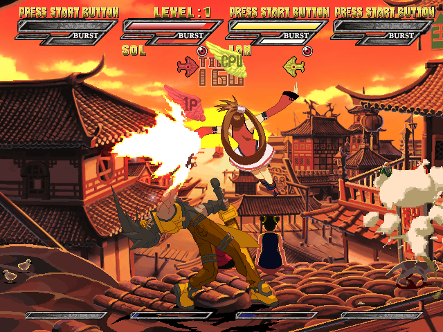 Guilty Gear Isuka (Windows) screenshot: Fire punch