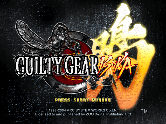 Guilty Gear Isuka (Windows) screenshot: Title screen