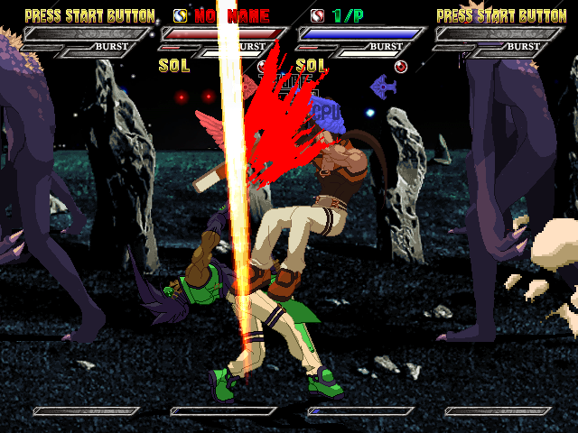 Guilty Gear Isuka (Windows) screenshot: Sol vs Sol