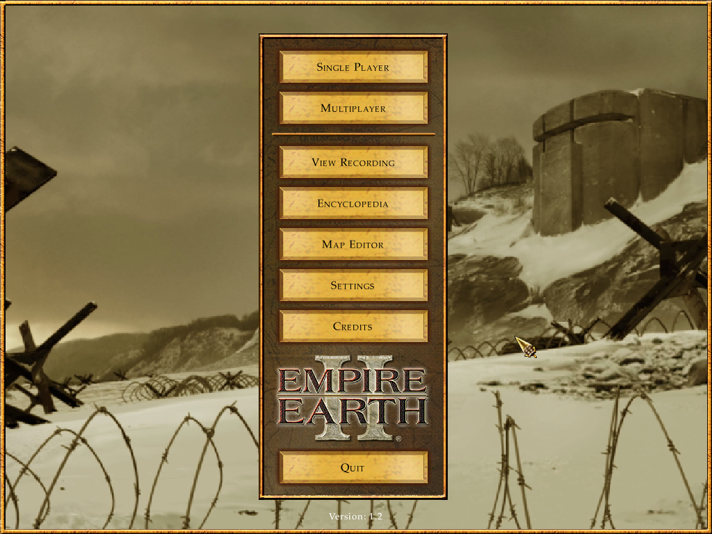 Empire Earth II (Windows) screenshot: Main menu
