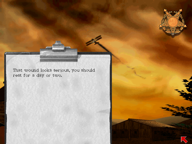 Flying Corps: Gold (DOS) screenshot: Medic statement