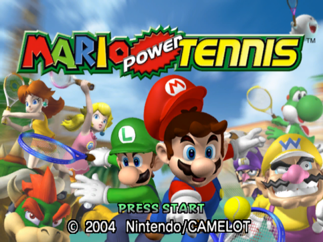 Mario Power Tennis (GameCube) screenshot: Title screen