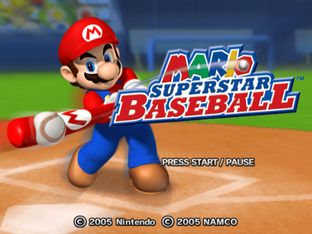Mario Superstar Baseball (GameCube) screenshot: Title screen