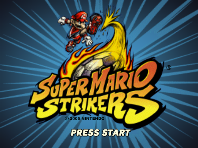 Super Mario Strikers (GameCube) screenshot: Title screen