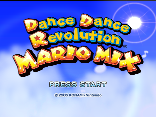 Dance Dance Revolution: Mario Mix (GameCube) screenshot: Title screen