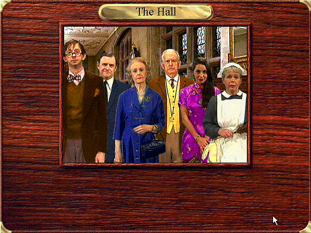 Foul Play: Mystery at Awkward Manor (Windows 3.x) screenshot: Pick your character. Like clue, any of them could be the culprit.