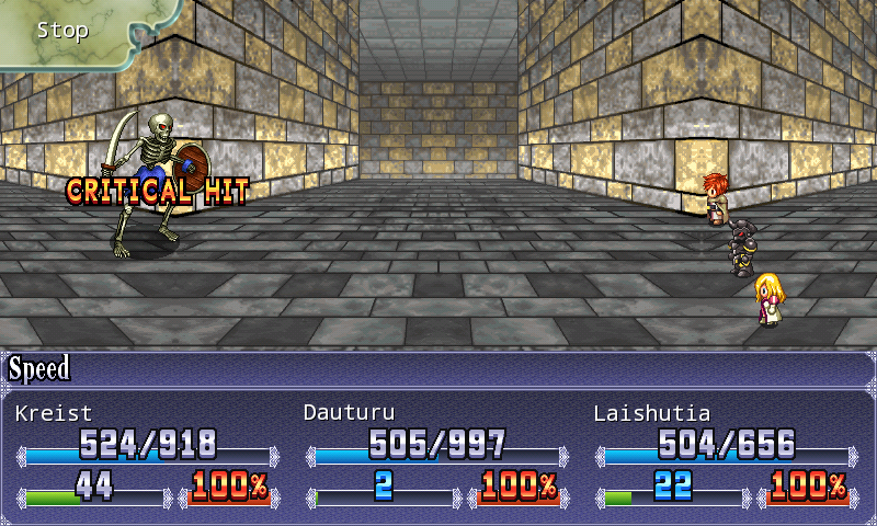 Symphony of Eternity (Android) screenshot: Critical hit!