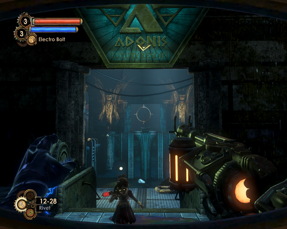 BioShock 2: The Protector Trials (Windows) screenshot: The maps are small, and they're all based on those from the original <moby game="BioShock 2">BioShock 2</moby>