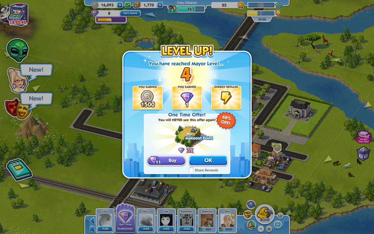 SimCity Social (Browser) screenshot: Might as well buy air.