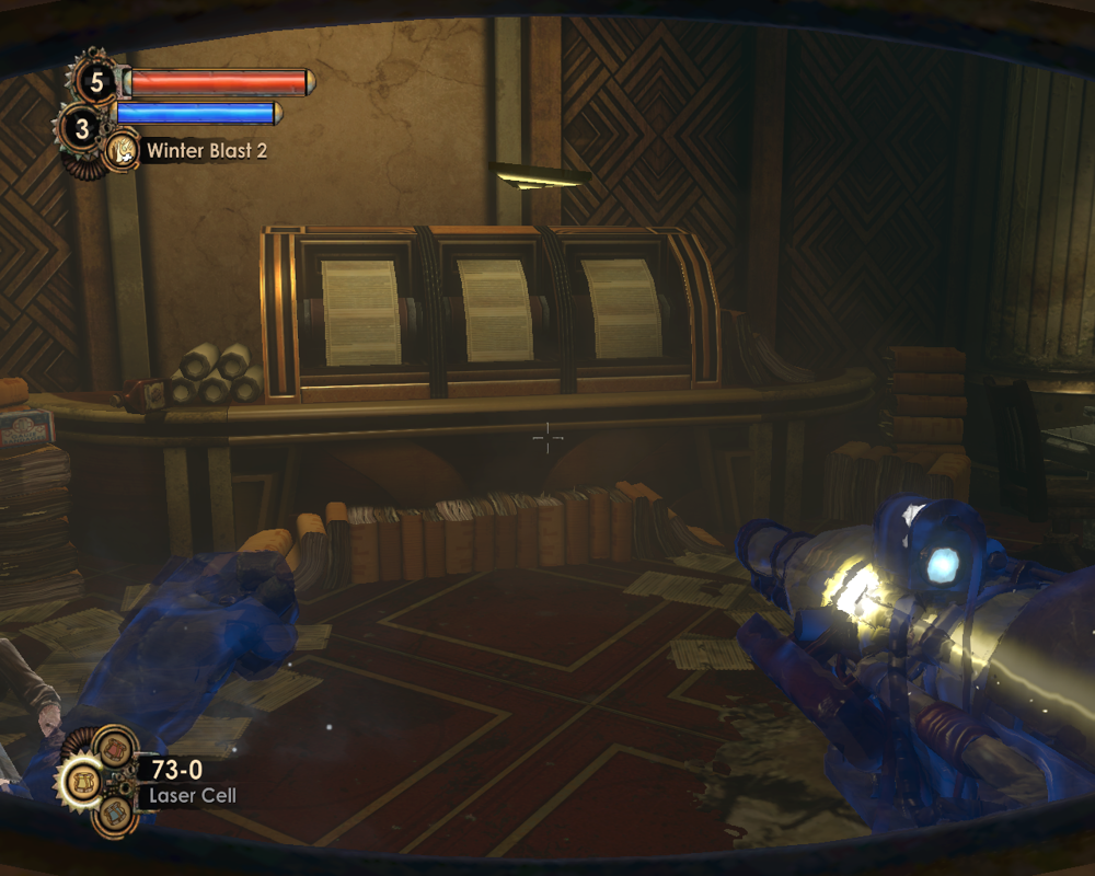 BioShock 2: Minerva's Den (Windows) screenshot: 1950-s printing device