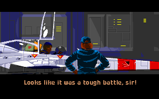Wing Commander II: Vengeance of the Kilrathi (DOS) screenshot: Hot action out there ..