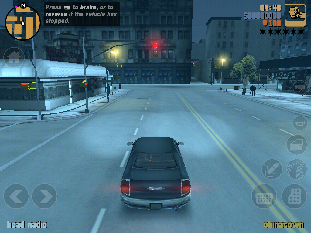 Grand Theft Auto III (iPad) screenshot: On your way to first check point