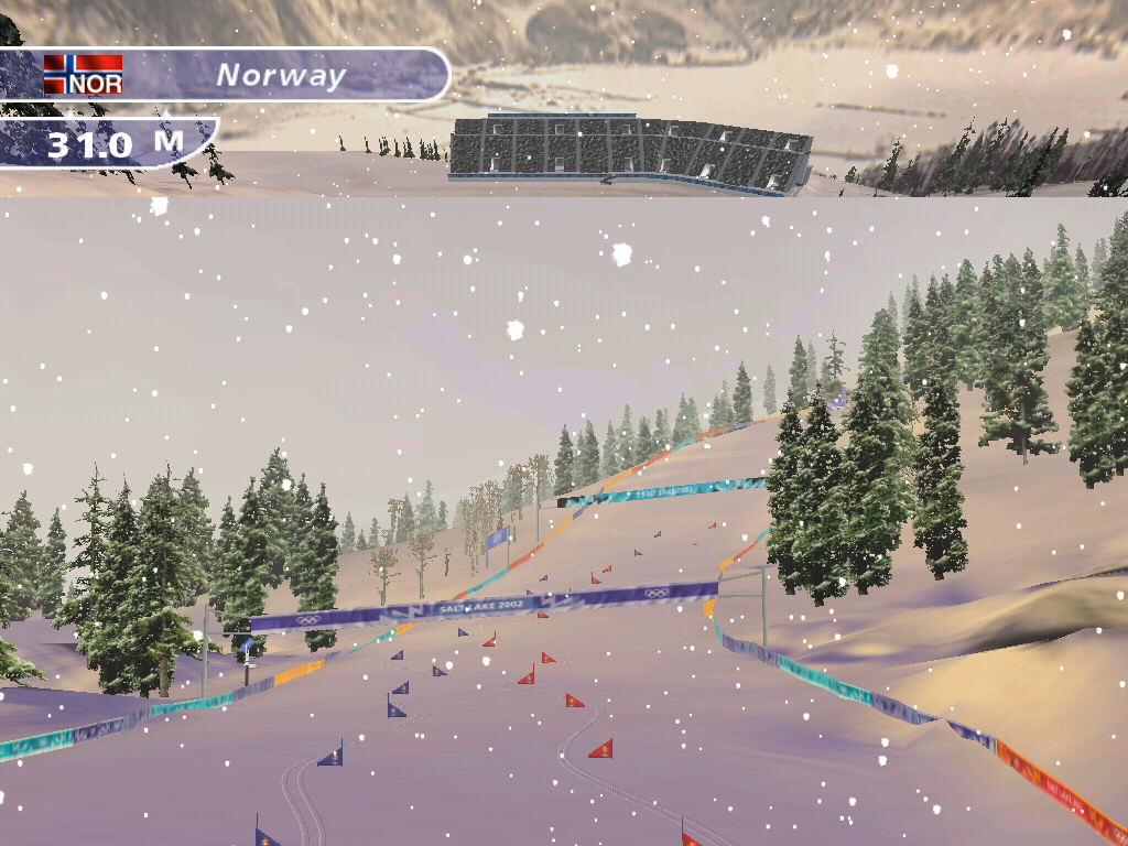 Salt Lake 2002 (Windows) screenshot: Snowboard parallel route overview