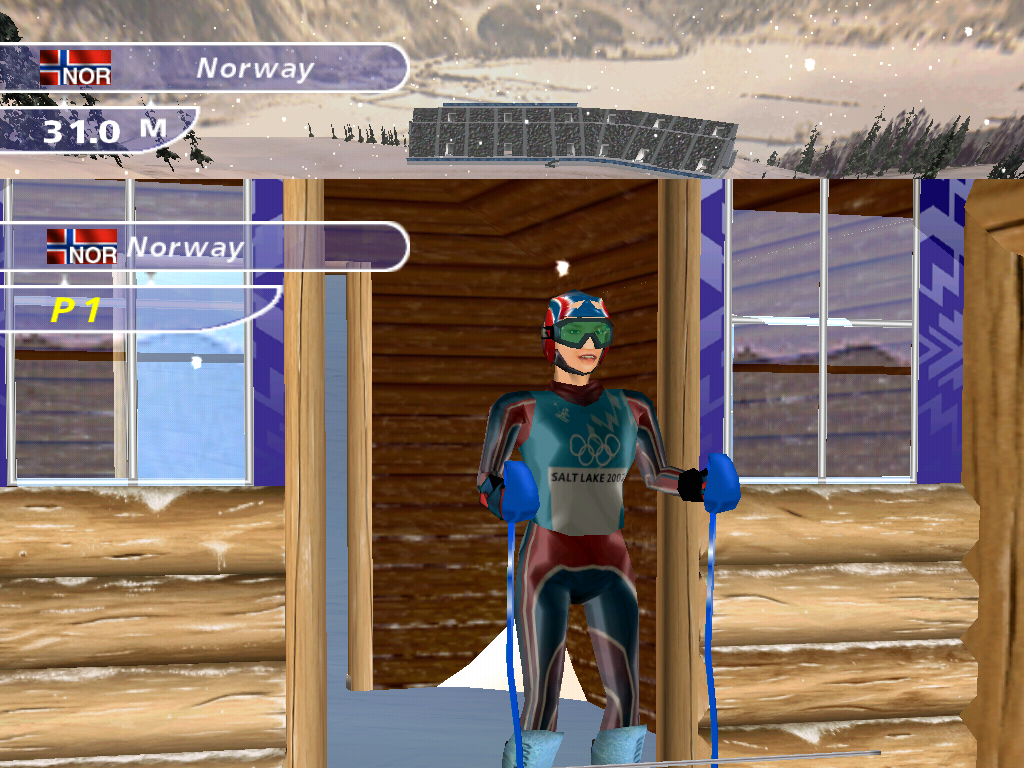 Salt Lake 2002 (Windows) screenshot: Alpine skiing slalom start up