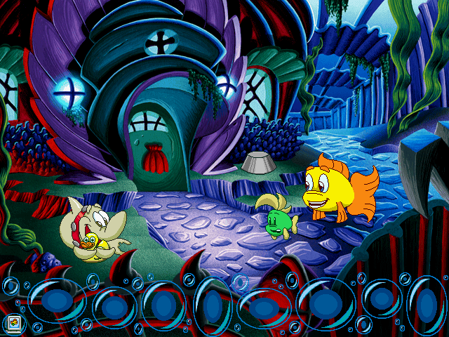 Freddi Fish 5: The Case of the Creature of Coral Cove (Windows) screenshot: Finding the sea monster is not enough, the real solution is found in Marty's house.