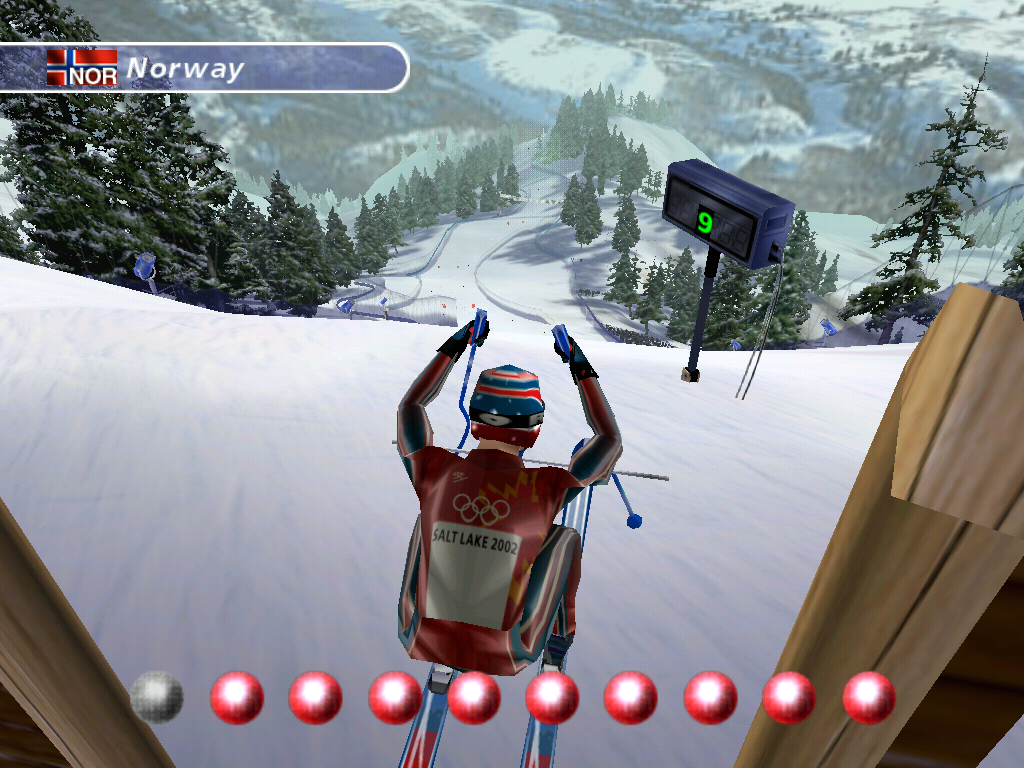 Salt Lake 2002 (Windows) screenshot: Alpine skiing start up