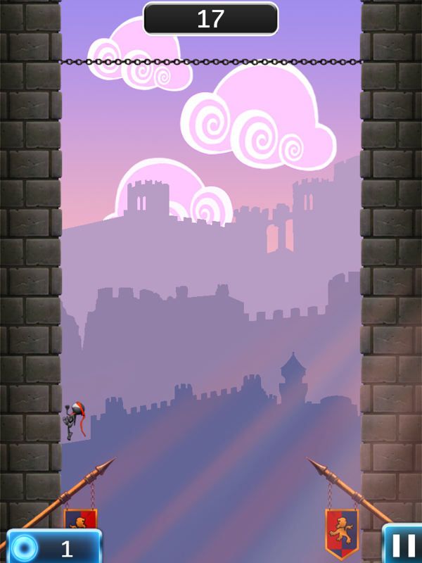 NinJump Deluxe (iPad) screenshot: Castle level start