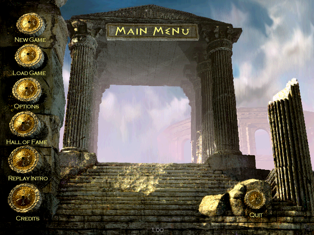 Invictus: In the Shadow of Olympus (Windows) screenshot: Main menu