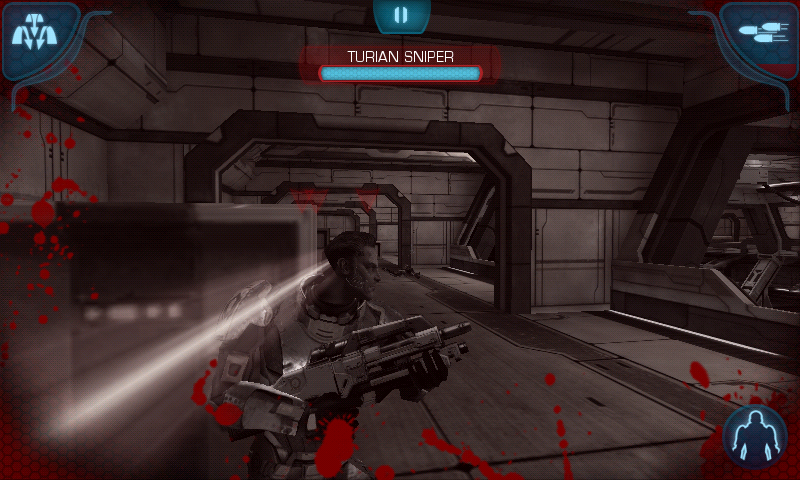 Mass Effect: Infiltrator (Android) screenshot: Taking damage