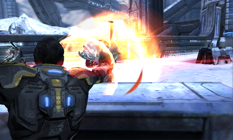 Mass Effect: Infiltrator (Android) screenshot: Using melee attack
