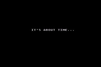 It's About Time (Atari 8-bit) screenshot: Title Screen
