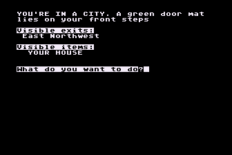 It's About Time (Atari 8-bit) screenshot: At My House