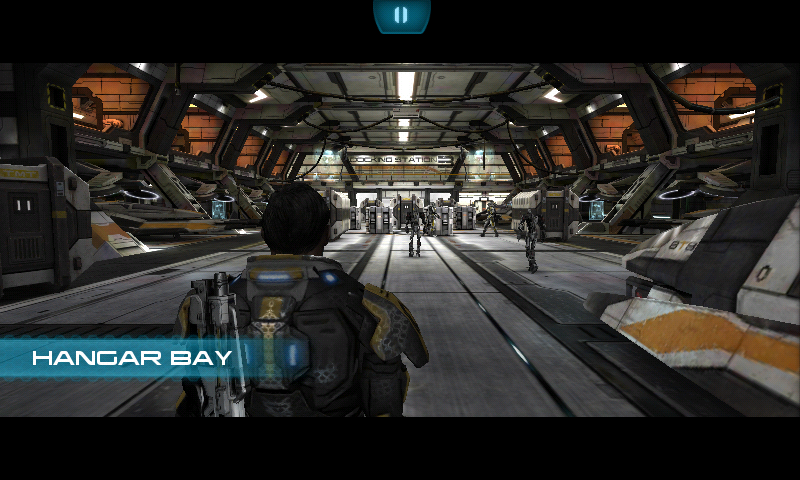 Mass Effect: Infiltrator (Android) screenshot: At the hangar bay