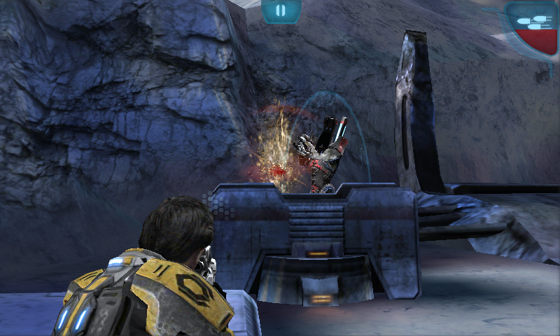 Mass Effect: Infiltrator (Android) screenshot: Enemy going down