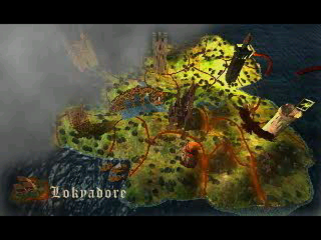 Beasts & Bumpkins (Windows) screenshot: Your progress is shown on an animated map.